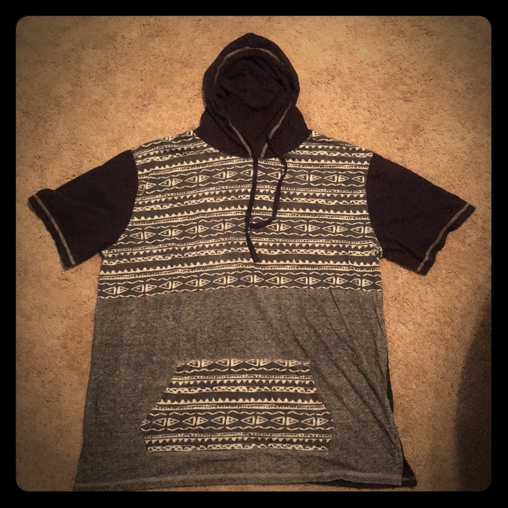 Men’s Hooded Pullover Shirt with Pocket